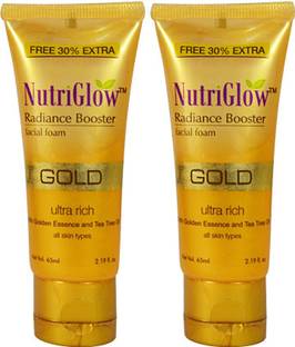 NutriGlow Gold Radiance Booster Foam 65ml(Pack Of 2) Face Wash