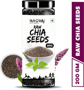 NutroVally Raw Chia Seeds for Weight Loss with Omega 3 , Zinc and Fiber, Calcium Rich Seeds