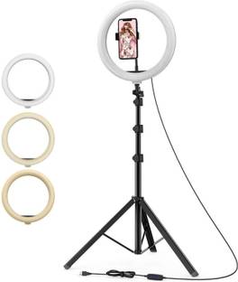 JAMMY ZONES Big Selfie Ring Light 10" with 7ft Tripod Stand for video,Reels Studio J78 Ring Flash