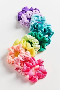 hummanbird Multicolor Hair Tie Silk Scrunchies Satin Hair Bands Set of 10 pcs Rubber Band