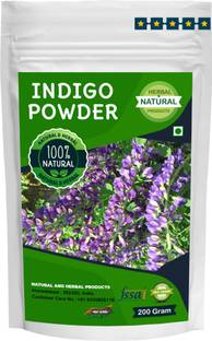 NATURAL AND HERBAL PRODUCTS Indigo Powder (Indigofera Tinctoria) For Hair (Black and Brown Hair) - 200 Gram