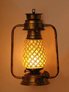 AFAST White, Gold Iron, Glass Table Lantern