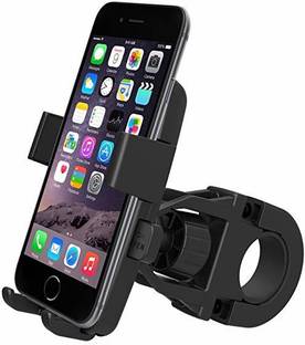 AlexVyan Black One Touch Quick Release Universal Bike Motorcycle Cycle Mount Holder for Phone Mobile Bicycle Handlebar Mobile Phone Holder Mobile Holder