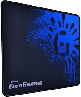 RPM Euro Games Gaming Mouse Pad 350 x 250 x 4 mm with Stitched Edges, Premium-Textured Mouse Mat, Non-Slip Water Resistant Rubber Base Non Slip Base Mousepad