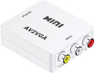 TERABYTE AV2VGA Video Convertor Box AV RCA CVBS toVGA Video Converter Conversor with3.5mm Media Streaming Device
