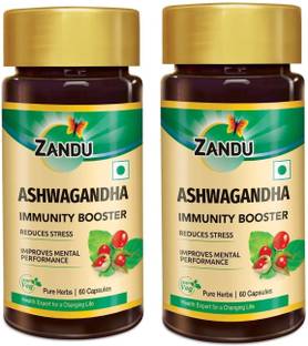 ZANDU Ashwagandha IMMUNITY BOOSTER (Pack of 2, 2*60 Tablets)