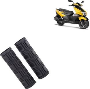 aksmit Anti Slip Motorcycle Grip Cover 7/8 Inch Handle Grip Rectangular Emboss Black ForNtorq 125_HB321 Handle Bar Grip For TVS Universal For Bike