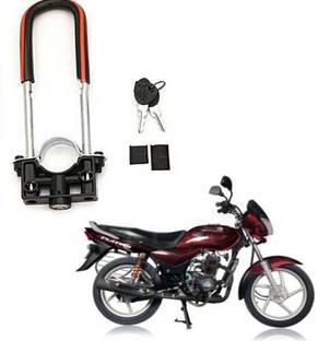 BRPEARl Bike Front Shocker Wheel Lock-181 Bike Front U-Type Anti Theft Wheel Lock For Bajaj Platina 100 DTS-i Wheel Lock