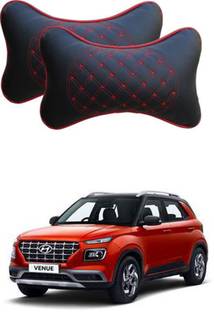 RONISH Red, Black Leatherite Car Pillow Cushion for Hyundai