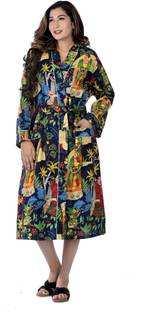 Ravaiyaa - Attitude Is Everything Multicolor 4XL Bath Robe
