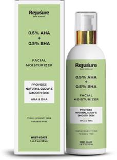 Rejusure AHA 0.5% + BHA 0.5% Facial Moisturizer for Active Acne, Clears Pores, Fights Blemishes & Exfoliates – 50ml
