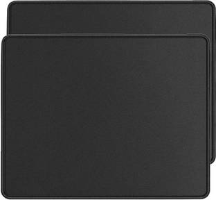 RiaTech 2 Pack Gaming Mouse Pad for Laptop/Computer with Stitched Edges and Non Slippery Rubber Base - Black Border 250 x 210 x 2mm Non Slip Base Mousepad