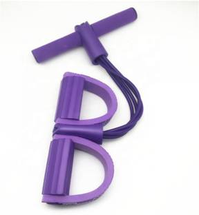 GOBS Multifunctional 4 Tubes Rubber, Fat Reducer, Abdominal Trainer Men/Women, (Purple) Resistance Tube