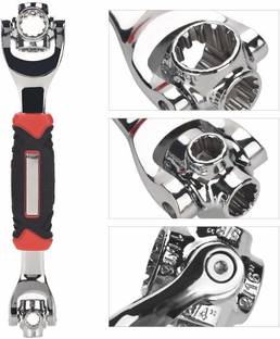 SONANI Multi-Function Socket Wrench, 48 Tools In One with 360 Degree Rotating Head, Tiger Wrench Works with Spline Bolts, 6-Point, 12-Point, and Any Size Standard or Metric (TIGER WRENCH) Multi-Function Socket Wrench, 48 Tools In One with 360 Degree Rotating Head, Tiger Wrench Works with Spline Bolts, 6-Point, 12-Point, and Any Size Standard or Metric (TIGER WRENCH) Double Sided Socket Wrench