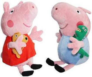 Hello Baby Peppa Pig & George Pig Soft Stuffed Toy - 19 cm (Red, Blue) - 19 cm    - 19 cm