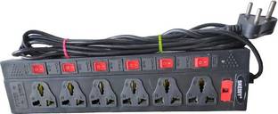 Skeisy 6 Socket plus 6 switch with one led & 3.5 yard long wire 6  Socket Extension Boards