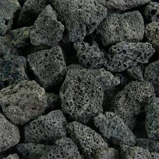Petzlifeworld Natural Volcanic Lava Rocks Sand Planted Substrate (Black, 3 kg) River Rock Planted Substrate