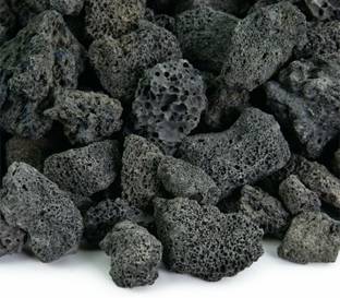 Petzlifeworld Natural Volcanic Lava Rocks Sand Planted Substrate (Black, 1 kg) Laterite Planted Substrate