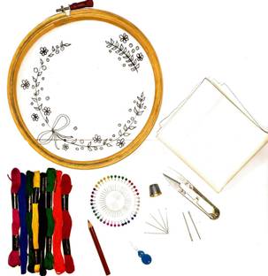 KHUSHA CREATIONS Embroidery Kit for Beginners / DIY Hand Embroidery Kit/ Hobby Embroidery Kit