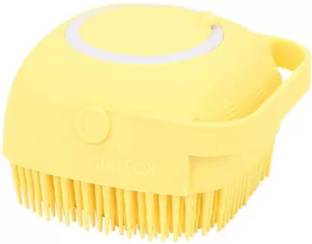 HUKBO Silicone Body Brush Shower Scrubber with Shower Gel Dispenser Silicone Head Massage Brush Body Shampoo Scalp Massage Brush Comb Soft Bath Massager Shower Loofah Brush