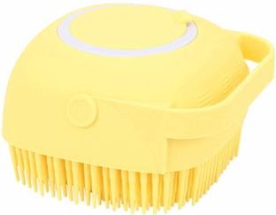 HUKBO Shower Sponge,Silicone Soft Bath Brush with Shampoo Dispenser Body Scrubber Reusable Loofah Gentle Scrub Massage Skin Exfoliation for Children Men Women