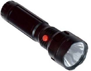 AKR LED RECHARGEABLE FLASHLIGHT 2 IN 1 Torch (Black : Rechargeable) 8 hrs Torch Emergency Light