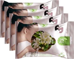BOLDNYOUNG Soft Facial Face Skin cleaning Wet Tissue Wipes (MultiFlavour) (Pack of 4)