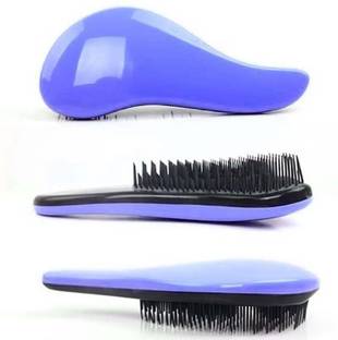 Frackson 1 Pcs Detangler Hair Comb Scalp Massage Hair brush Women Men Wet Hair Brush for Salon Hairdressing Styling Tools (Blue)