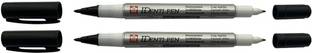 SAKURA IDENTI-PEN TWIN TIP PERMANENT MARKER BLACK , FINE/EXTRA FINE TIPS, WATERPROOF, LOW-ODOR, BLACK (SAK44101)
