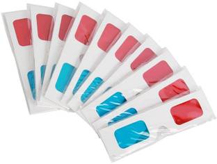 Anaglyph 3D Paper Glass 10 pcs. वीडियो ग्लासेस