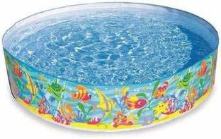 SIDOE Rubber Plastic Small Size Swimming Pool for Children, Diameter 6 Feet