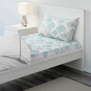 IKEA 120 TC Cotton Single Printed Flat Bedsheet