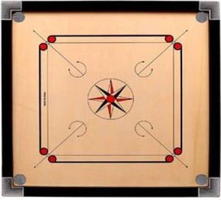 AANI SPORTS Finish 26 Inch Carrom Board with Coins Striker Powder (Medium Size) 74 cm Carrom Board