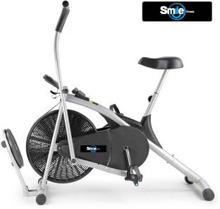 Smile Fitness Air Bike Fitness Exercise Cycle For Home Moving bike Upright Moving Dual-Action Stationary Exercise Bike