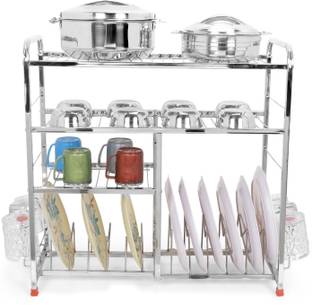LIMETRO STEEL Dish Drainer Kitchen Rack Steel