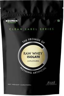 SIX PACK NUTRITION Raw Whey Isolate Protein Powder 90% Unflavored - 908 g / 2 lbs Whey Protein