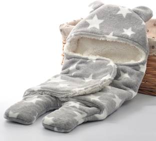 BRANDONN All season Use- Supersoft , Double Layered Premium Quality , Baby Wrapper Cum Baby carrier Bag Cum baby Blanket Sleeping Bag