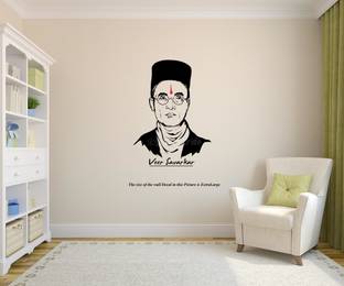 PEACOCKRIDE 60 cm Veer Savarkar Wall Decal Self Adhesive Sticker