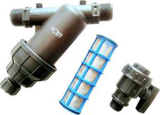 Harit 1"- Inch Inlet-Water Tank/Screen Filter Y Type-120Mesh/130 Micron with 1 Extra Cartridge and 1 Easy to Clean Valve Solid Filter Cartridge
