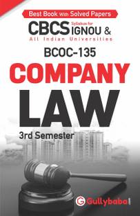 Gullybaba IGNOU 3rd Semester CBCS BCOMG (Latest Edition) BCOC-135 Company Law in English IGNOU Help Book with Solved Sample Papers and Important Exam Notes Plus Guess Paper (Paperback, Gullybaba.com Panel)