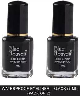 BLUE HEAVEN Get Bold Black Diamond Water Proof Eye Liner - Pack of 2 14 ml