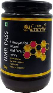 Farm Naturelle Raw 100% Natural NMR Tested , Pass , Certified Ashwagandha infused in Forest Honey- Delicious and Men’s Vigor, Vitality & Wellness Enhancer (850 Gram) Glass Bottle.