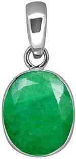 RSPSHAKTI Silver Emerald Metal Locket