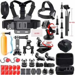 housemate 49 in1 Action Camera Accessory Kit Bundle Compatible for GoPro Hero 6 5 4 3/SJCAM/Akaso/Apeman/ Yi Action Camera(49 in 1) Strap