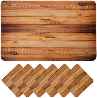 YELLOW WEAVES Rectangular Pack of 6 Table Placemat