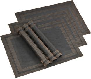 YELLOW WEAVES Rectangular Pack of 6 Table Placemat