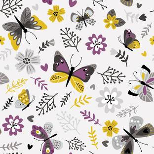 BPDESIGNSOLUTION Floral & Botanical Multicolor Wallpaper