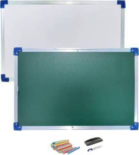 JS MART Non Magnetic Non magnetic Chalkboard 2x2 Whiteboards and Duster Combos