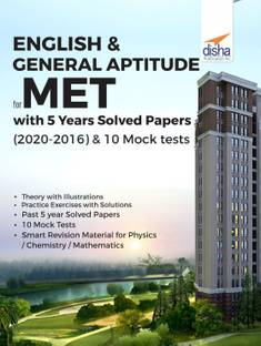 English & General Aptitude for Manipal Entrance Test (MET) with 4 Past Solved Papers & 10 Mock Tests