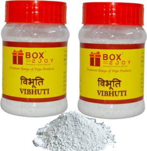 Box2joy Vibhuti/Bhasma Holy Ash - 100 Gms Jar X 2